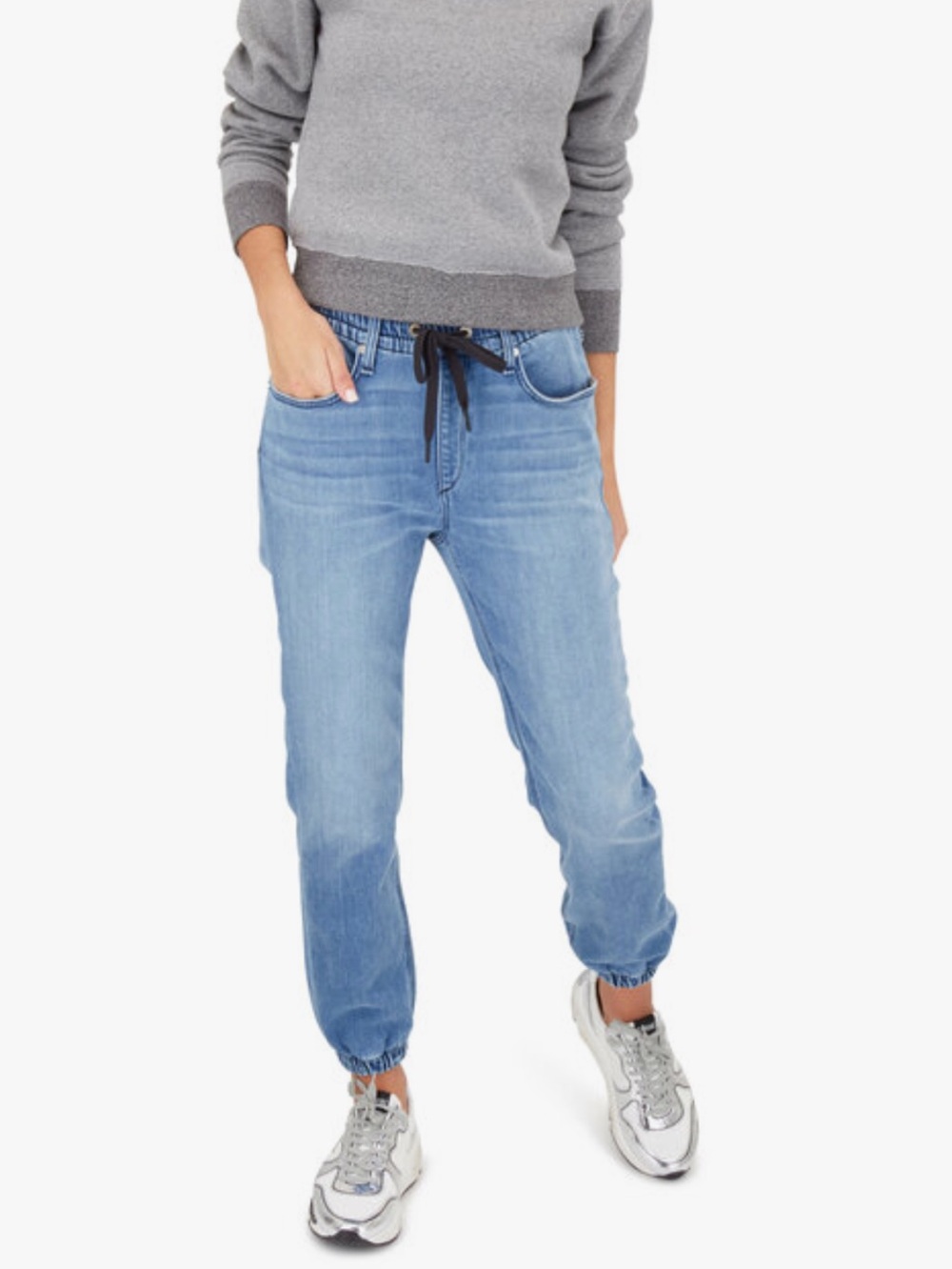 rag & bone Deli Jean Joggers Waterloo  Wash Elastic Waist Sz XXS